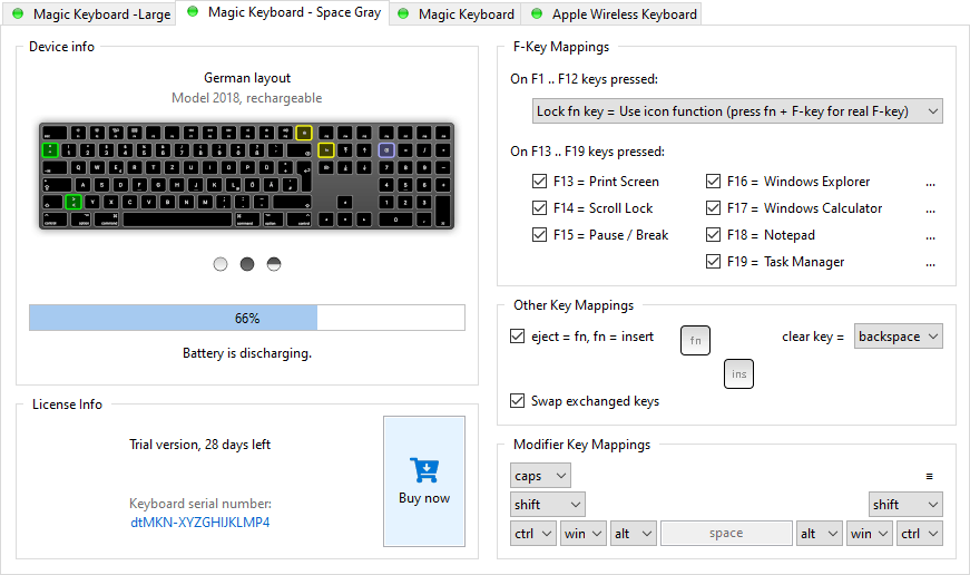 apple magic keyboard with numeric keypad windows 10 driver